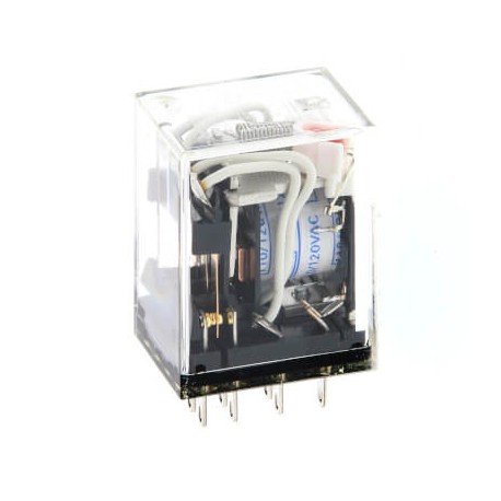 Omron MYQ4N 110/120VAC MYQ4N110120AC OMRON 4PDT bifurcated sealed plastic with indicator